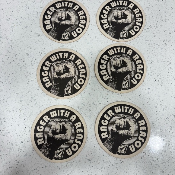 Volcom Other - Volcom Rager with a Reason Set of 6 Coasters